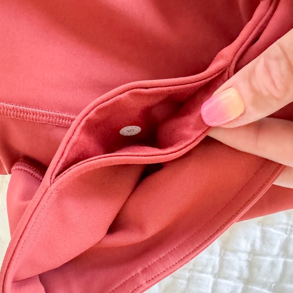 LuluLemon Wunder Under Low Rise 28” Tight Full on Luxtreme - Brick Rose Size 10 - Picture 4 of 6